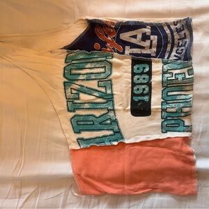 Colorful Patchwork Graphic Tee